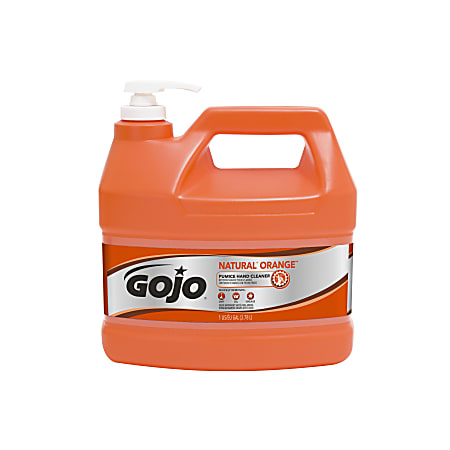 GOJO® Natural Orange Pumice Heavy-Duty Lotion Hand Soap Cleaner, Citrus Scent, 128 Oz Bottle
