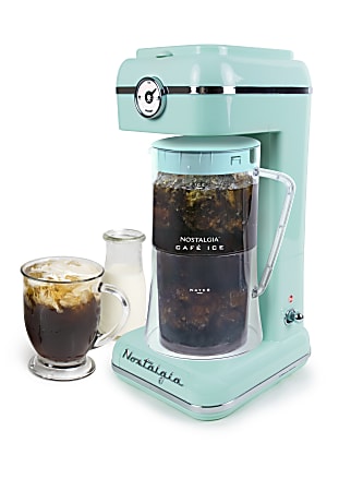 Nostalgia Electrics Ice Brew 12 Cup Tea And Coffee Maker Aqua - Office Depot