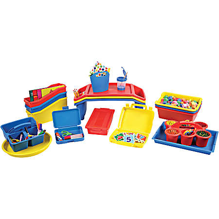 Deflecto Antimicrobial Kids Lap Tray - Supplies, Paper, Book, Pencil, Crayon, Mobile Device, Decoration/Activity - 8.53