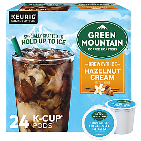 Green Mountain Coffee® Brew Over Ice Single-Serve K-Cup®, Medium Roast, Hazelnut, Box Of 24