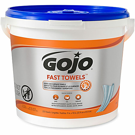 Gojo® Fast Towels Hand/Surface Cleaner - 9" x