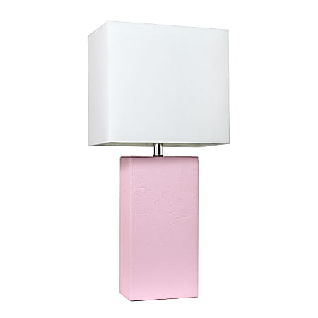 Lalia Home Lexington Table Lamp, 21"H, White/Blush Pink