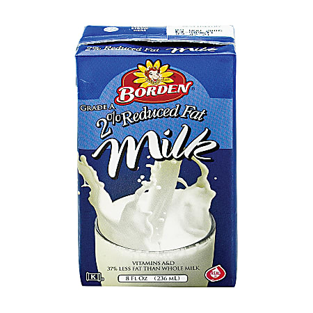 Office Snax® Borden 2% Reduced Fat Milk, Pack Of 3