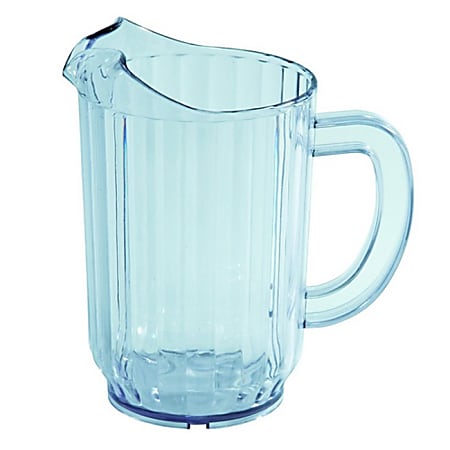 Winco Plastic Pitchers, 32 Oz, Blue Tint, Pack Of 4 Pitchers