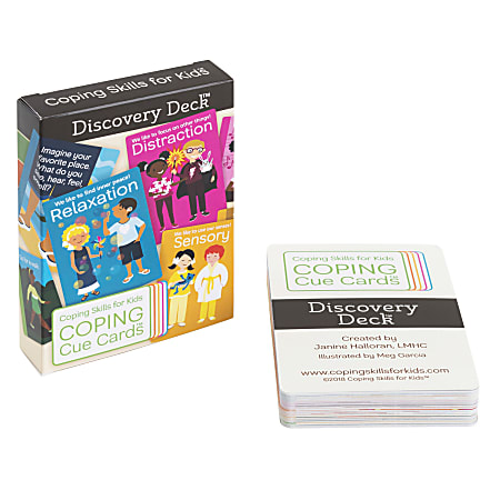 Coping Skills For Kids Coping Cue Cards Deck, 3-5/8” x 5-1/4”, Discovery, Pre-K To 5th Grade