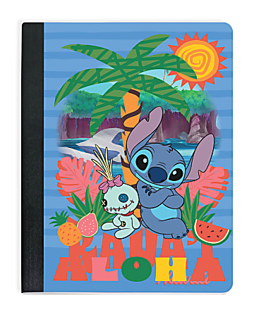 Disney Lilo & Stitch Wide Ruled Composition Notebook, 9.5" x 7.25", 100 Sheets