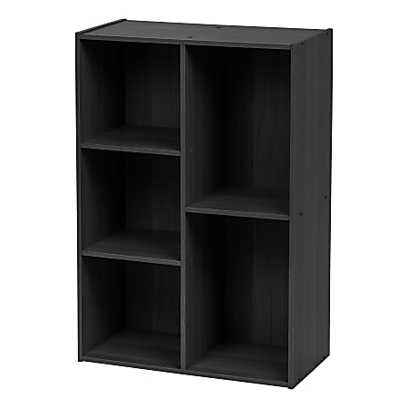 IRIS 35"H 5-Compartment Organizer Bookcase, Black