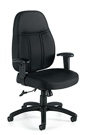 Offices To Go™ Tilter Chair With Arms, 42 1/2"H x 25 1/2"W x 26 1/2"D, Black