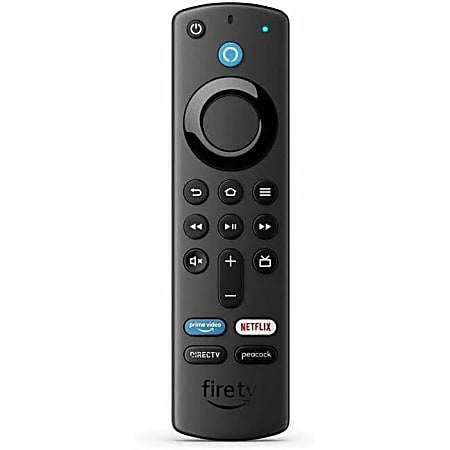 Amazon Alexa Voice Remote (3rd Gen) - For TV, Sound Bar Speaker, Receiver - Bluetooth - Alkaline Battery - Black