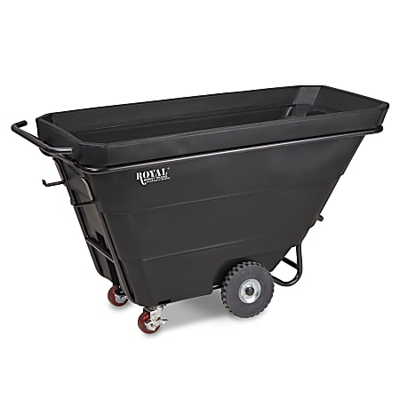 Royal Basket Trucks 1/2 Yard Heavy-Duty Tilt Truck, Black