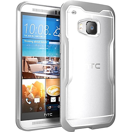 i-Blason HTC One M9 Unicorn Beetle Hybrid Protective Bumper Case - For Smartphone - Gray - Clear - Shock Absorbing - Thermoplastic Polyurethane (TPU), Polycarbonate