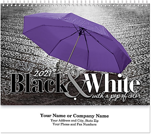 Black White Spiral Wall Calendar Office Depot