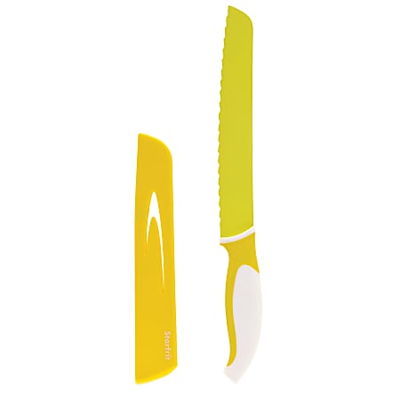 Starfrit® Bread Knife with Sheath, 8-In., Yellow