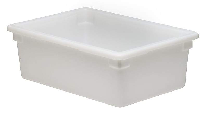 Cambro Poly Food Boxes, 9"H x 18"W x 26"D, White, Pack Of 6 Boxes