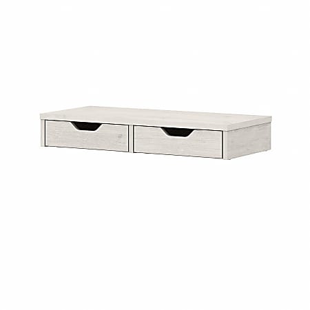 Bush Furniture Saratoga Desktop Organizer With Drawers, Linen White Oak, Standard Delivery