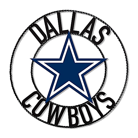 Imperial NFL Wrought Iron Wall Art, 24"H x 24"W x 1/2"D, Dallas Cowboys