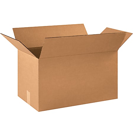 Partners Brand Corrugated Boxes, 13"H x 13"W x 21"D, 15% Recycled, Kraft Brown, Bundle Of 20