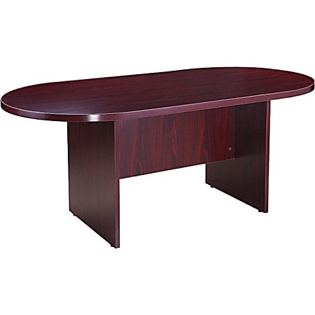 Boss Office Products 71 W Wood Race Track Conference Table Mahogany ...