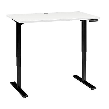 Bush Business Furniture Move 80 Series 48"W x 30"D Height Adjustable Standing Desk, White/Black Base, Standard Delivery