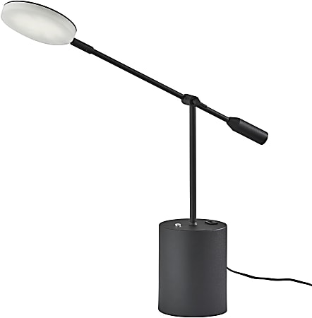 Adesso® Grover LED Adjustable Desk Lamp with USB Port, 27"H, Black