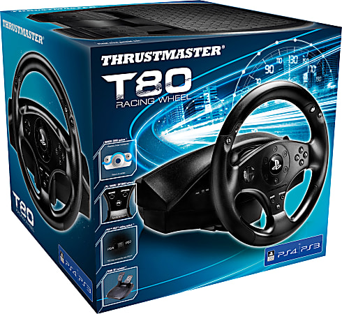 パーツ THRUSTMASTER PS4 Thrustmaster T80 Racing Steering Wheel & Pedals for Playstation