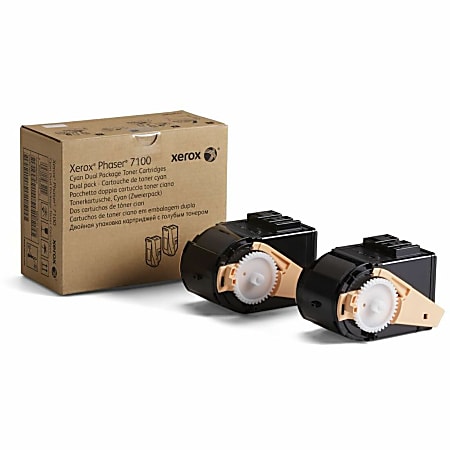 Xerox® 7100 Cyan High Yield Toner Cartridge, Pack Of 2, 106R02599
