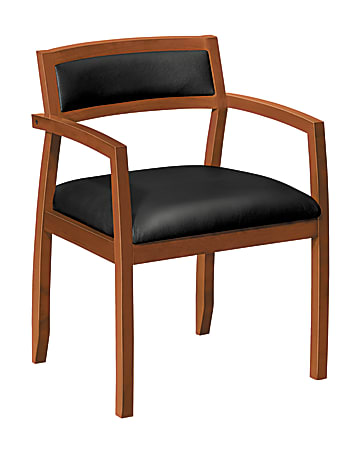 HON® Guest Chair, Black/Bourbon Cherry