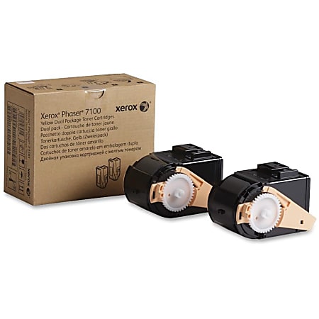 Xerox® 7100 Yellow Toner Cartridges, Pack Of 2, 106R02604
