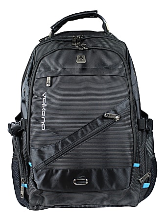 Volkano G-Unit Backpack With 16" Laptop Compartment, Black/Gray