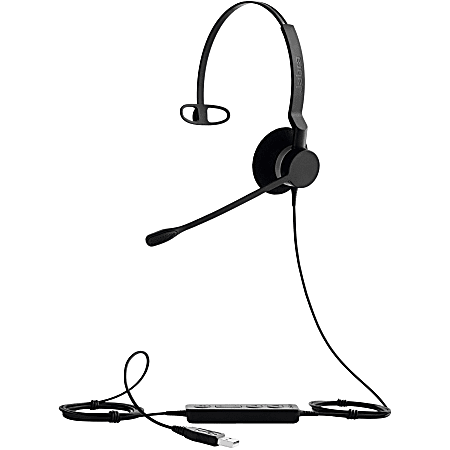 Jabra BIZ 2300 USB UC Wired Mono Headset - Mono - USB - Wired - Over-the-head - Monaural - Supra-aural - 2393829109