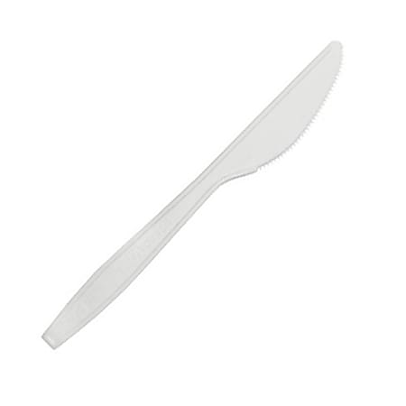 Karat Earth Compostable Knives, White, Pack Of 1,000 Knives