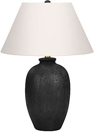 Monarch Specialties Emmitt Table Lamp, 24”H, Ivory/Black