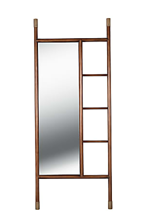 Kenroy Home Carillo Ladder Mirror, 70" x 28-1/2", Antique Brass