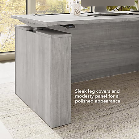 Stratus 72W x 30D Electric Height Adjustable Standing Desk with Modesty ...