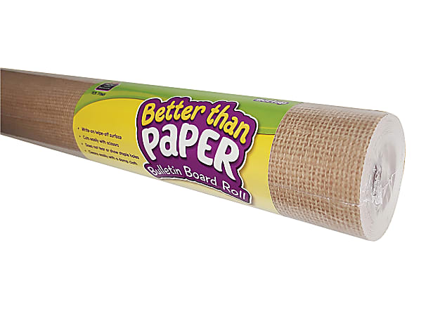 Teacher Created Resources Better Than Paper Bulletin Board Roll, 48" x 12', Burlap