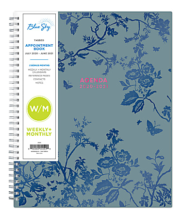 NEW Blue Sky Weekly June 2021 Monthly Tabbed Planner July 2020 8.5” x 11” 