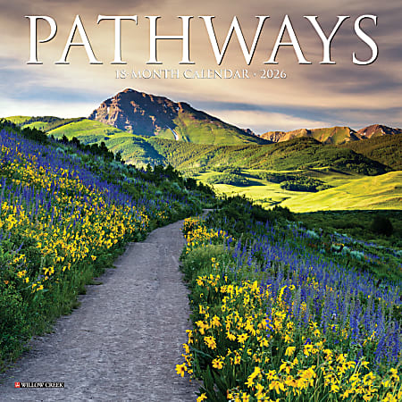 2026 Willow Creek Press Monthly Mini Wall Calendar, 7" x 7", Pathways, January To December, 53690