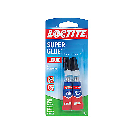 Loctite® Liquid Super Glue, 0.14 Oz, Clear, Pack Of 2