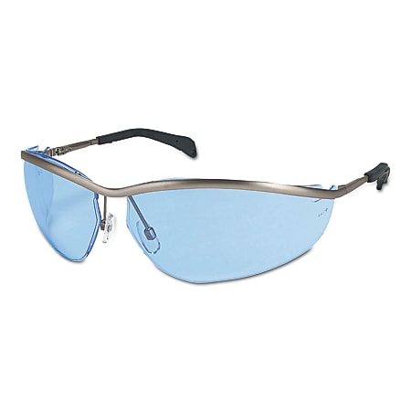 Klondike Metal Protective Eyewear, Light Blue Lens, Polycarbonate, Frame, Metal