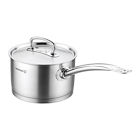 Korkmaz Proline Professional Series Stainless Steel Saucepan With Lid, 3.8L, Silver
