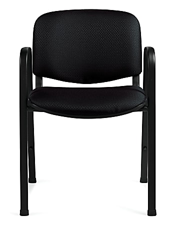 Offices To Go™ Stackable Chair, 30 1/2"H x 23"W x 21 1/2"D, Black, Pack Of 2