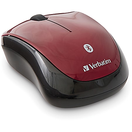 Verbatim Bluetooth® Wireless Tablet Multi-Trac Blue LED Mouse - Garnet - Blue LED - Wireless - Bluetooth - Garnet - 1 Pack - 1600 dpi - Symmetrical