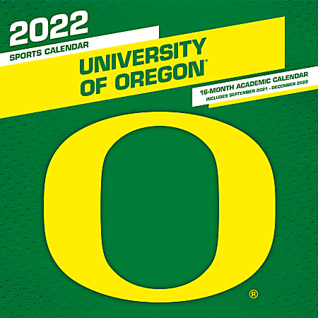 Lang Turner Licensing Monthly Wall Calendar, 12" x 24", Oregon Ducks, January to December 2022