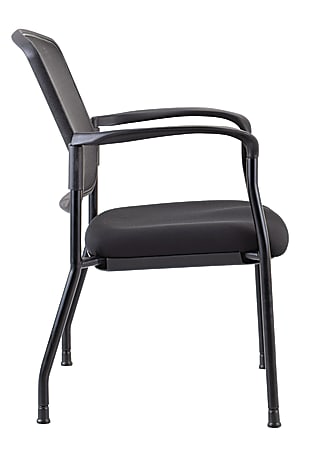 WorkPro Spectrum Series MeshFabric Stacking Guest Chair With Arms Black ...