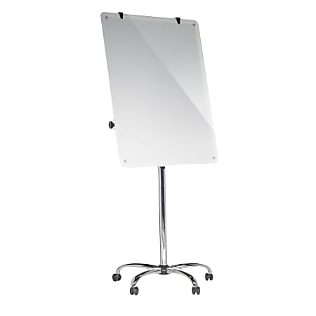 MasterVision® Heavy-Duty Magnetic Glass Easel, Steel, White