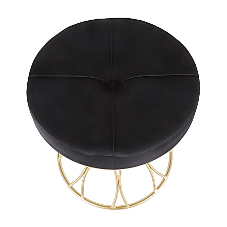 Black and sales gold vanity stool