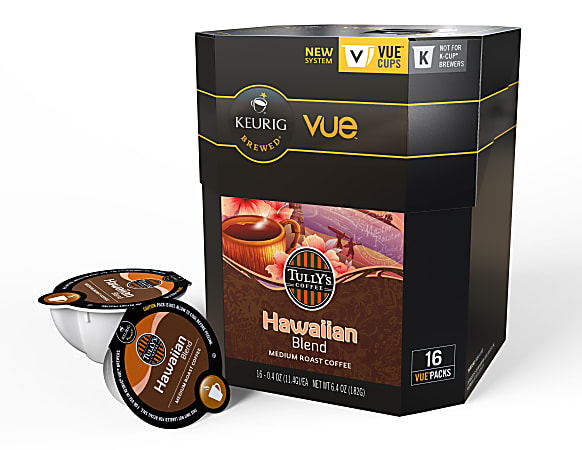 Tully's® Hawaiian Blend Vue® Packs, .4 Oz., Box Of 16
