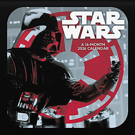2026 DateWorks Wall Calendar, 12" x 12", Star Wars, January To December, 264154OD