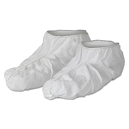 Kimberly-Clark® KleenGuard® A40 Liquid And Particle Protection Shoe Covers, One Size, White, Case Of 400 Covers