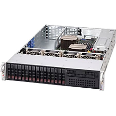 Supermicro SuperChassis SC219A-R920UB Rackmount Enclosure - Rack-mountable - Black - 2U - 17 x Bay - 4 x Fan(s) Installed - 2 x 920 W - EATX Motherboard Supported - 52 lb - 7 x Fan(s) Supported - 1 x External 5.25" Bay - 16 x External 2.5" Bay - 6x Slot
